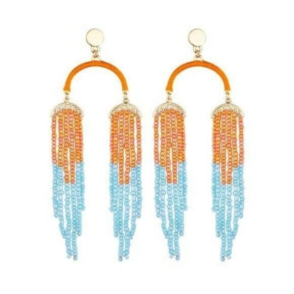 Handmade Fashion Beads Tassel Drop Earrings - Picture 2 of 7